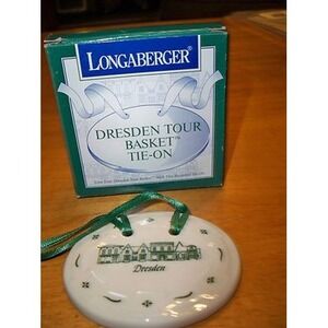 Longaberger 1994 Dresden Tour Tie On Original Box Oval Design with Scene